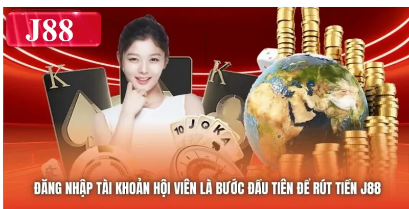 Đăng nhập tài khoản hội viên là bước đầu tiên để rút tiền J88
